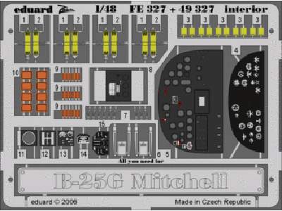  B-25G interior 1/48 - Accurate Miniatures - blaszki - zdjęcie 1