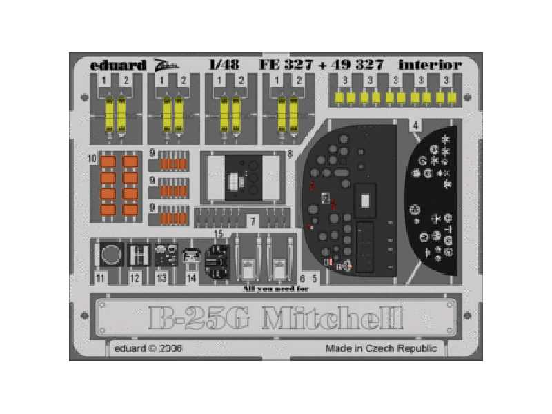  B-25G interior 1/48 - Accurate Miniatures - blaszki - zdjęcie 1