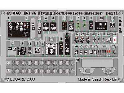  B-17G nose interior 1/48 - Monogram - blaszki - zdjęcie 2