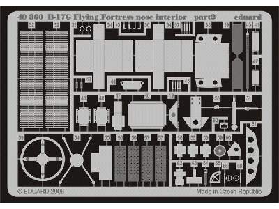  B-17G nose interior 1/48 - Monogram - blaszki - zdjęcie 3