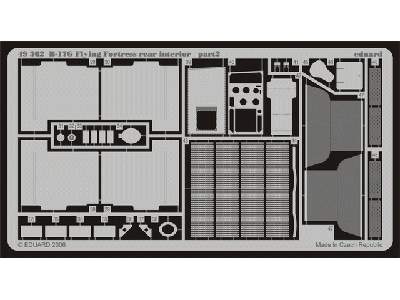  B-17G rear interior 1/48 - Monogram - blaszki - zdjęcie 3