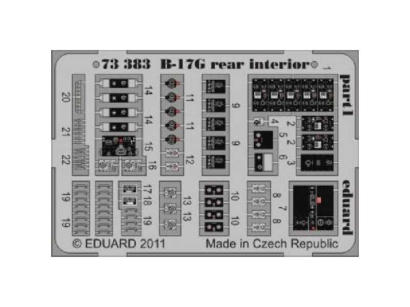 B-17G rear interior 1/72 - Revell - blaszki - zdjęcie 1 B-17G rear interior 1/72 - Revell - blaszki - zdjęcie 1