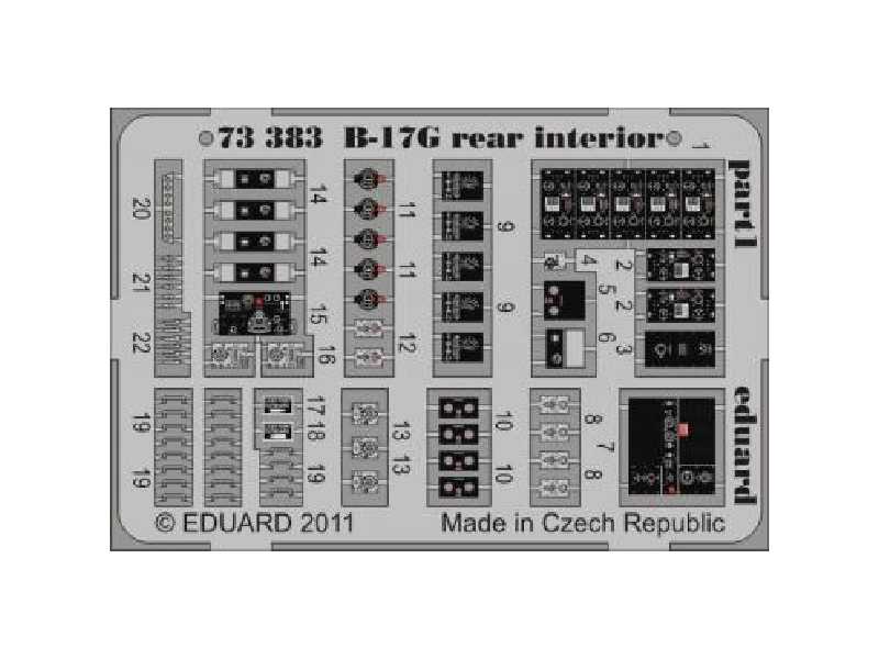  B-17G rear interior 1/72 - Revell - blaszki - zdjęcie 1