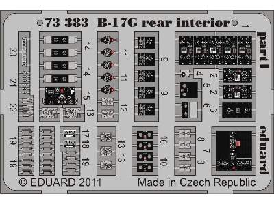  B-17G rear interior 1/72 - Revell - blaszki - zdjęcie 2