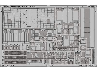  B-17G rear interior 1/72 - Revell - blaszki - zdjęcie 3