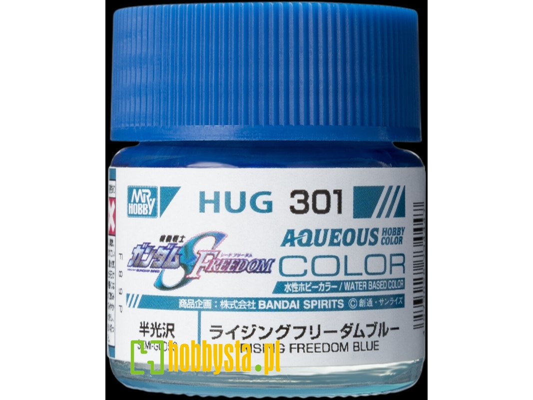 Hug301 Mr. Aqueous Gundam Color - Rising Freedom Blue Semi-gloss - zdjęcie 1 Hug301 Mr. Aqueous Gundam Color - Rising Freedom Blue Semi-gloss - zdjęcie 1