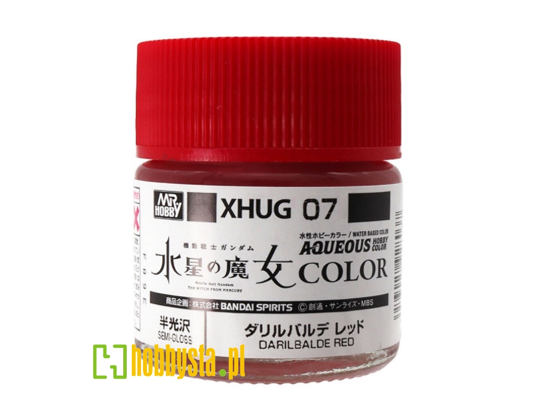 Xhug07 Aqueous Gundam Darilbalde Red, Semi-gloss - zdjęcie 1 Xhug07 Aqueous Gundam Darilbalde Red, Semi-gloss - zdjęcie 1