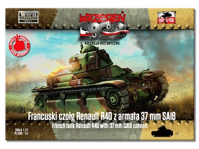 Francuski czołg lekki Renault R40 z armata 37 mm SA18 - zdjęcie 1