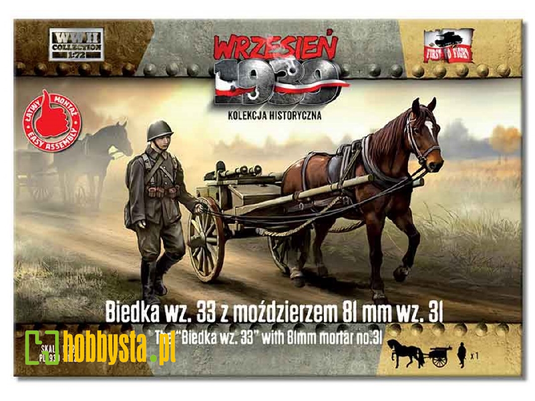 Biedka wz. 33 z moździerzem 81 mm wz. 31 - zdjęcie 1 Biedka wz. 33 z moździerzem 81 mm wz. 31 - zdjęcie 1