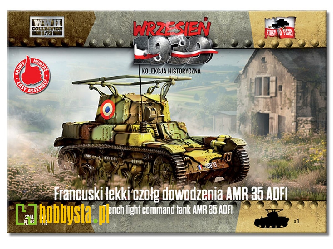 Francuski lekki czołg dowodzenia AMR 35 ADFI - zdjęcie 1 Francuski lekki czołg dowodzenia AMR 35 ADFI - zdjęcie 1