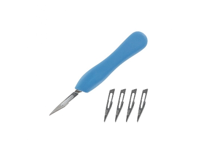 Plastic Scalpel Handle With 5 blades #11 - zdjęcie 1