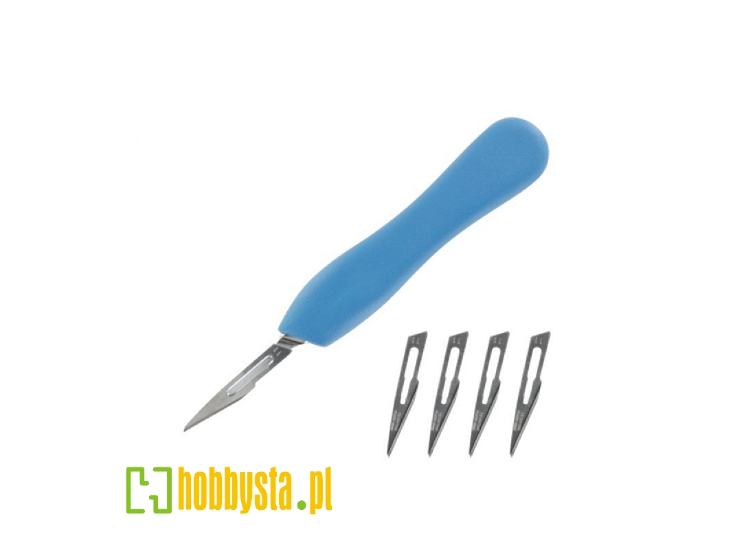 Plastic Scalpel Handle With 5 blades #11 - zdjęcie 1 Plastic Scalpel Handle With 5 blades #11 - zdjęcie 1