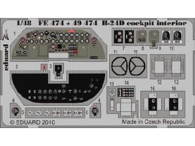  B-24D cockpit interior S. A. 1/48 - Monogram - blaszki - zdjęcie 1