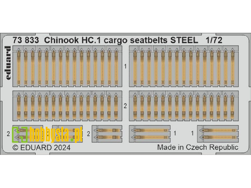 Chinook HC.1 cargo seatbelts STEEL 1/72 - AIRFIX - zdjęcie 1 Chinook HC.1 cargo seatbelts STEEL 1/72 - AIRFIX - zdjęcie 1