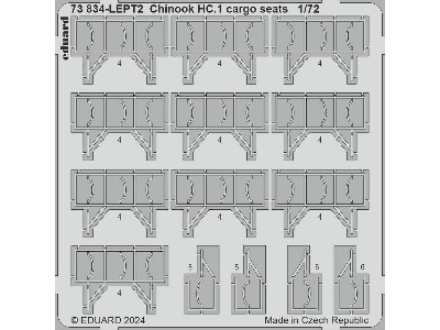 Chinook HC.1 cargo seats 1/72 - AIRFIX - zdjęcie 2