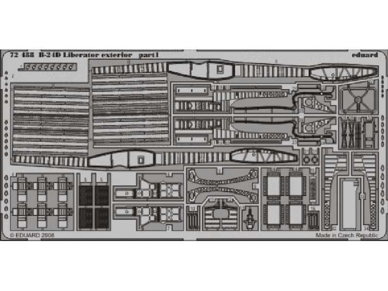 B-24D exterior 1/72 - Hasegawa - blaszki - zdjęcie 1 B-24D exterior 1/72 - Hasegawa - blaszki - zdjęcie 1