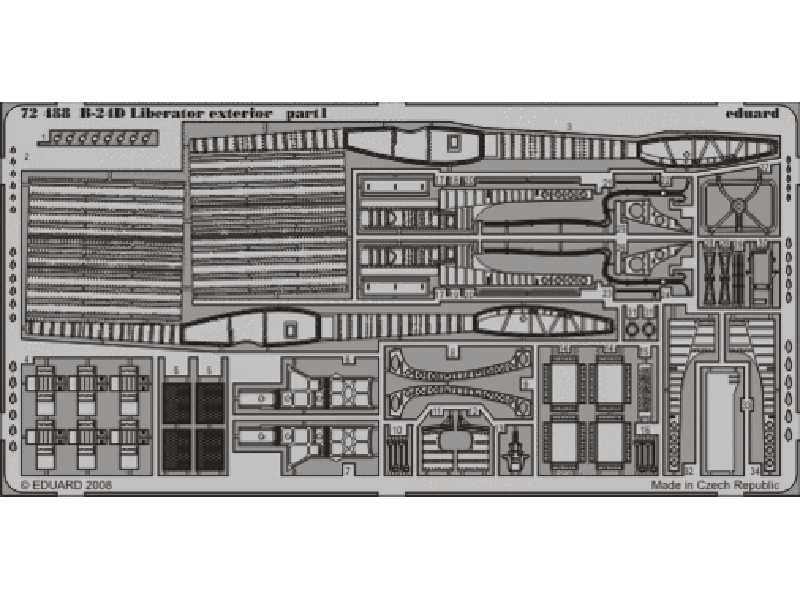  B-24D exterior 1/72 - Hasegawa - blaszki - zdjęcie 1