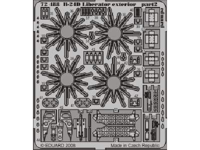  B-24D exterior 1/72 - Hasegawa - blaszki - zdjęcie 3