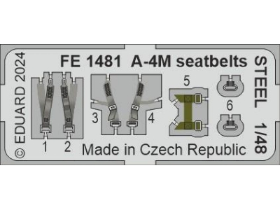 A-4M seatbelts STEEL 1/48 - MAGIC FACTORY - zdjęcie 1