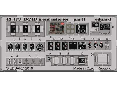  B-24D front interior 1/48 - Monogram - blaszki - zdjęcie 1