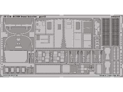  B-24D front interior 1/48 - Monogram - blaszki - zdjęcie 3