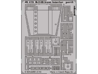 B-24D front interior 1/48 - Monogram - blaszki - zdjęcie 4