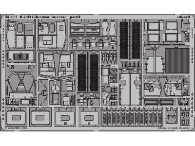  B-24D front interior S. A. 1/72 - Hasegawa - blaszki - zdjęcie 4