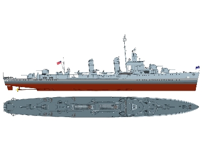 Usn Destroyer Dd-436 Monssen With Hull Parts - zdjęcie 3