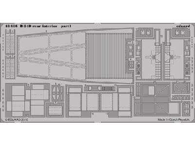  B-24D rear interior 1/48 - Monogram - blaszki - zdjęcie 1