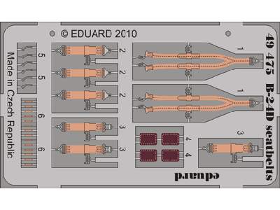  B-24D seatbelts 1/48 - Monogram - blaszki - zdjęcie 1