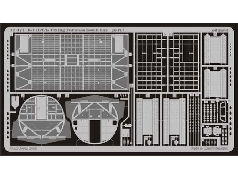 B-17E/ F/G bomb bay 1/72 - Academy Minicraft - blaszki - zdjęcie 1 B-17E/ F/G bomb bay 1/72 - Academy Minicraft - blaszki - zdjęcie 1