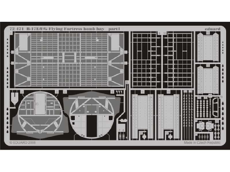  B-17E/ F/G bomb bay 1/72 - Academy Minicraft - blaszki - zdjęcie 1