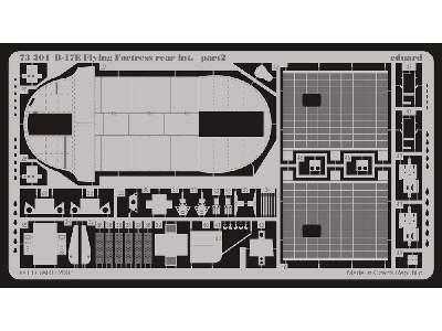  B-17E/ F rear interior S. A. 1/72 - Academy Minicraft - blaszki - zdjęcie 3