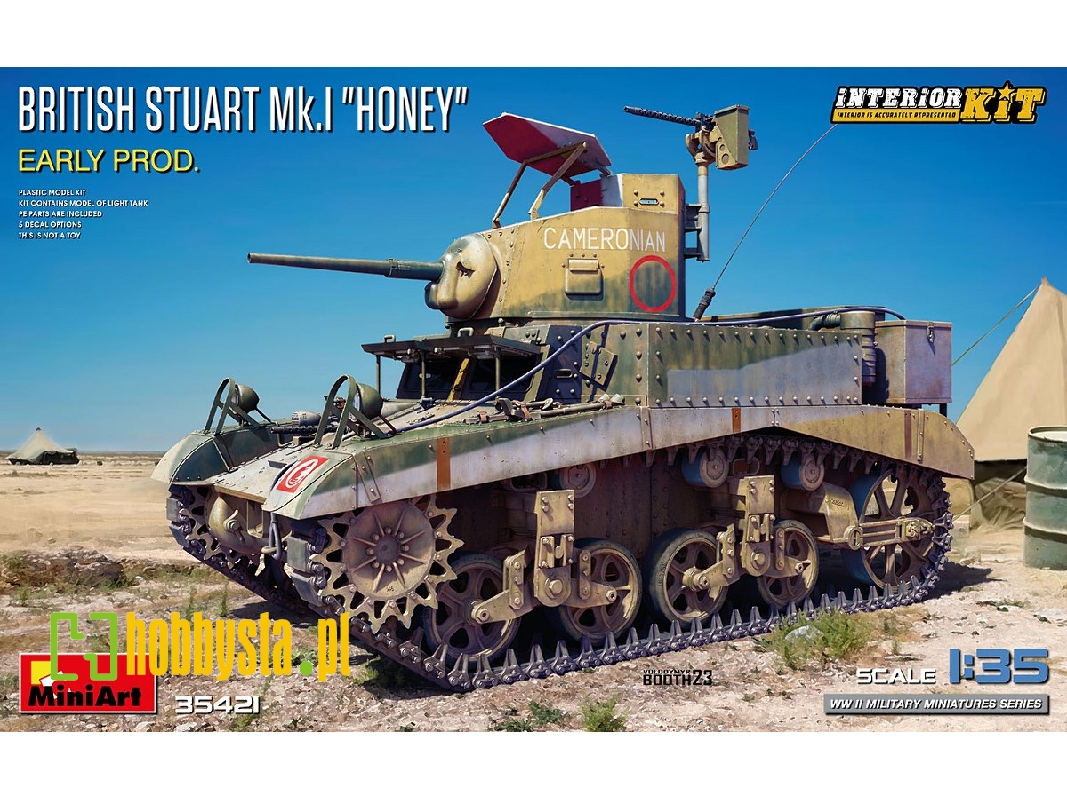 British Stuart Mk.I “honey" Early Prod. Interior Kit - zdjęcie 1 British Stuart Mk.I “honey" Early Prod. Interior Kit - zdjęcie 1