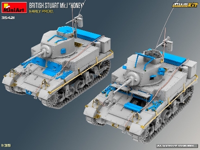 British Stuart Mk.I &#8220;honey" Early Prod. Interior Kit - zdjęcie 4