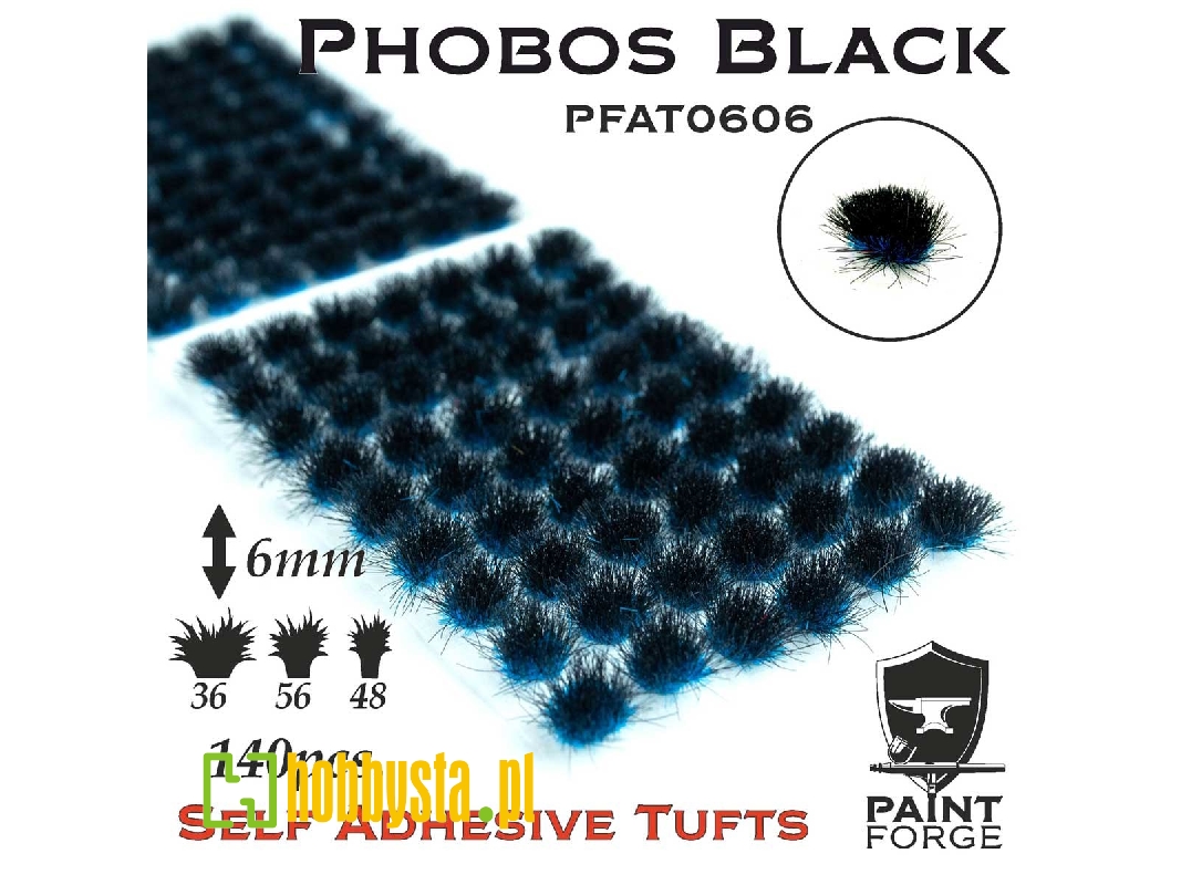 Phobos Black Alien Tufts 6mm - zdjęcie 1 Phobos Black Alien Tufts 6mm - zdjęcie 1