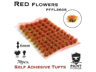 Red Flowers 6mm - zdjęcie 1
