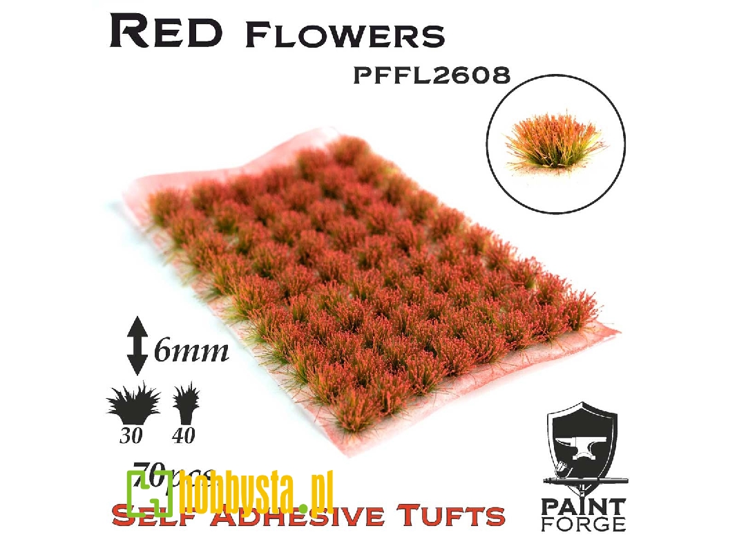 Red Flowers 6mm - zdjęcie 1 Red Flowers 6mm - zdjęcie 1