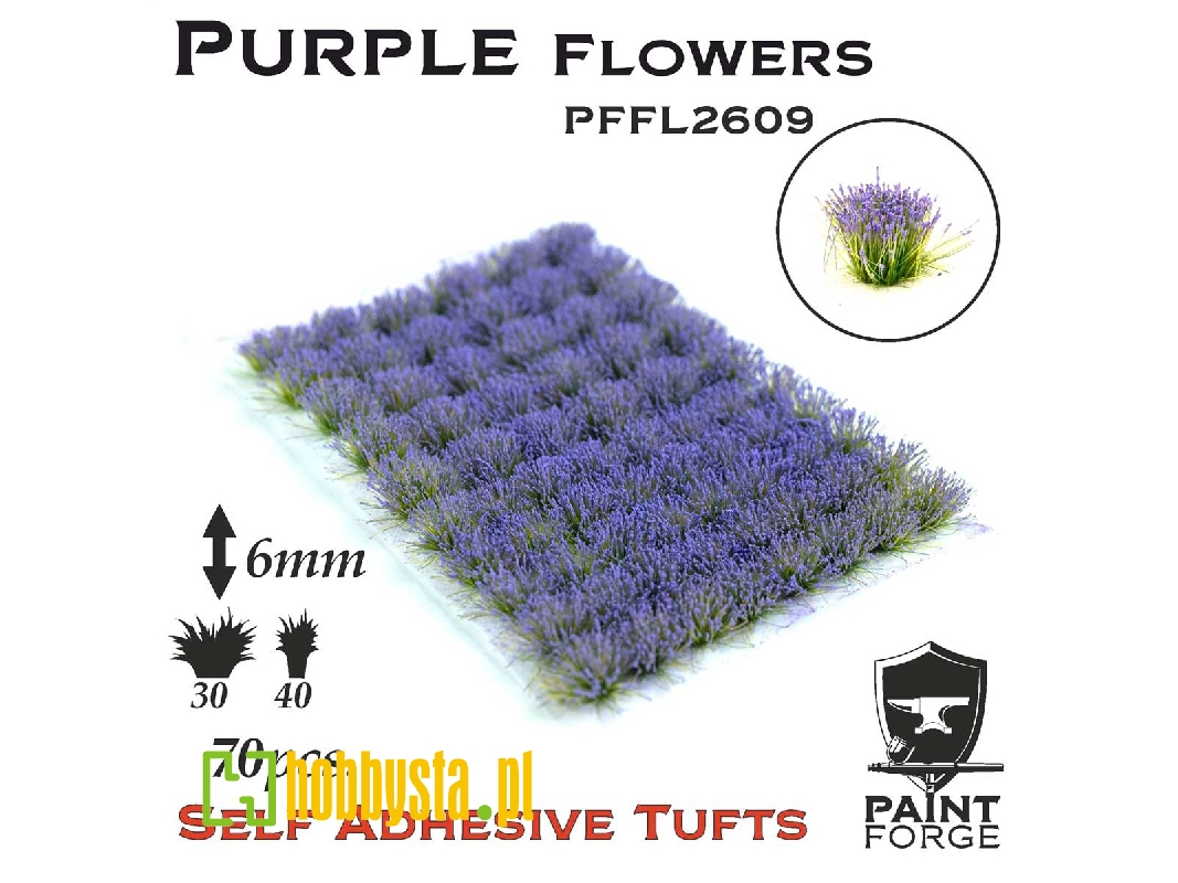 Purple Flowers 6mm - zdjęcie 1 Purple Flowers 6mm - zdjęcie 1