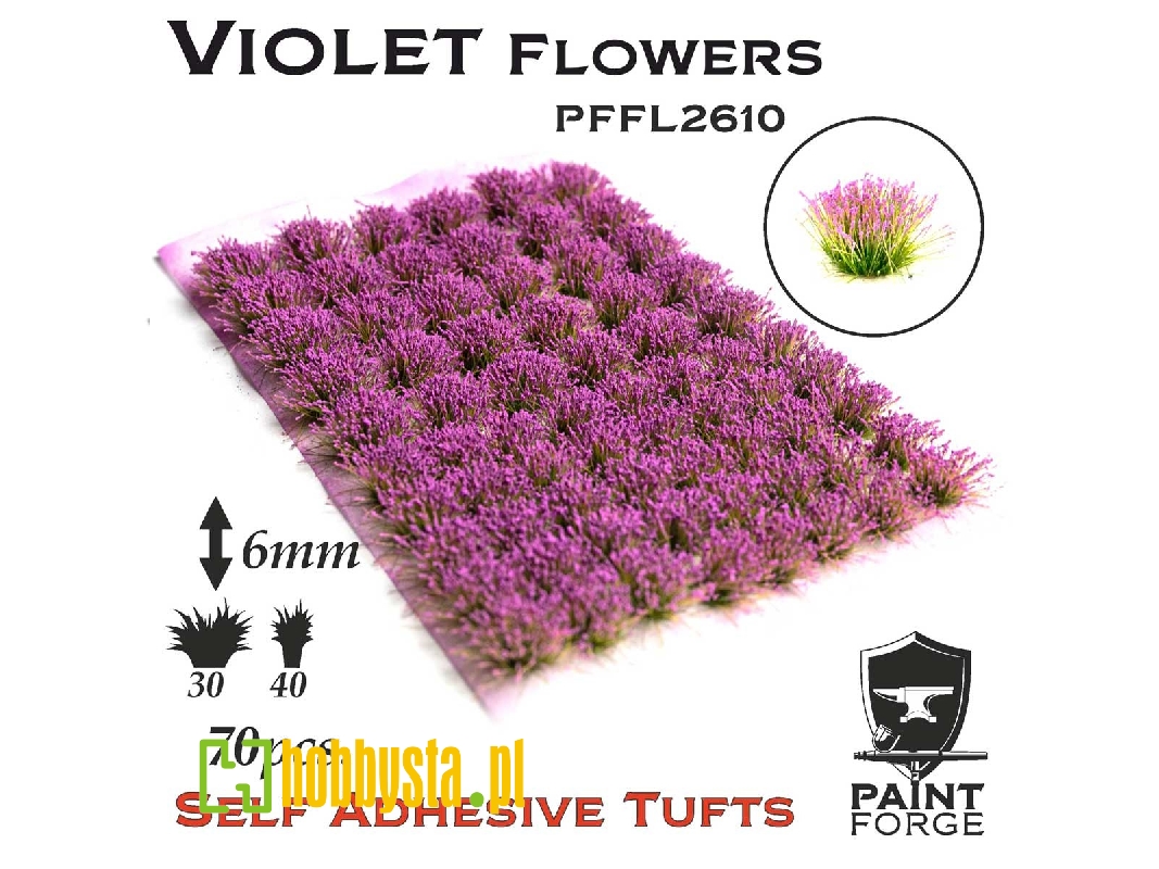 Violet Flowers 6mm - zdjęcie 1