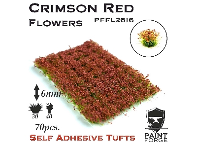 Crimson Red Flowers 6mm - zdjęcie 1