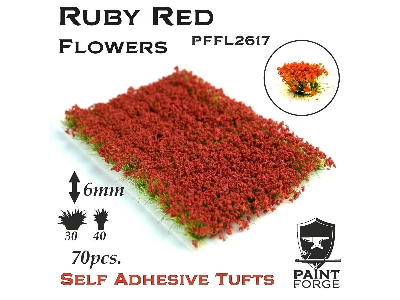 Ruby Red Flowers 6mm - zdjęcie 1