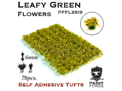 Leafy Green Flowers 6mm - zdjęcie 1