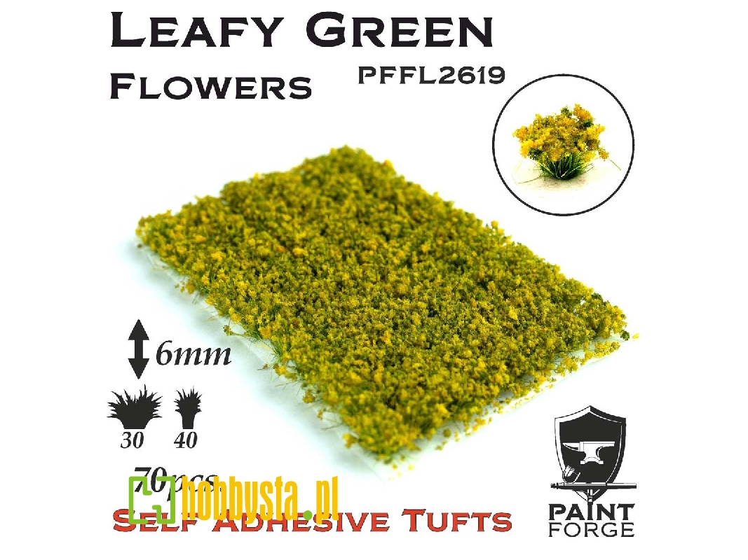 Leafy Green Flowers 6mm - zdjęcie 1 Leafy Green Flowers 6mm - zdjęcie 1