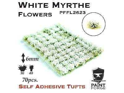 White Myrthe Flowers 6mm - zdjęcie 1