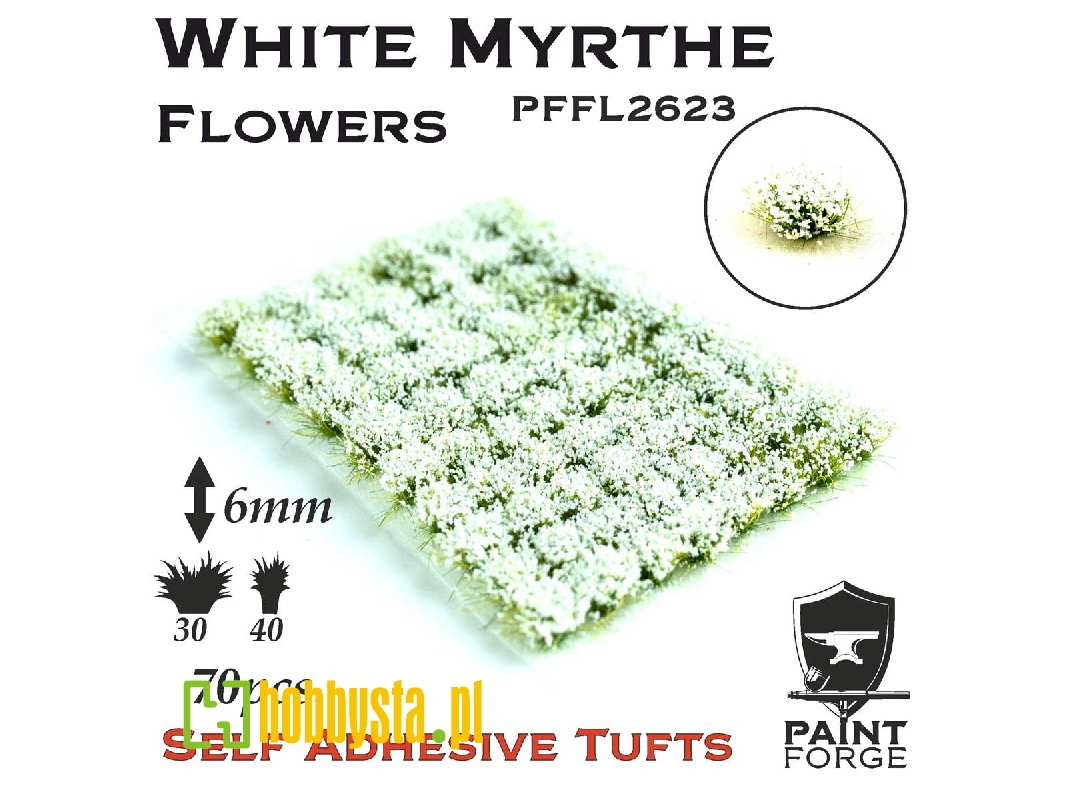 White Myrthe Flowers 6mm - zdjęcie 1