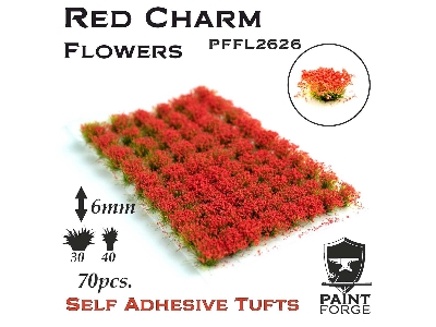 Red Charm Flowers 6mm - zdjęcie 1