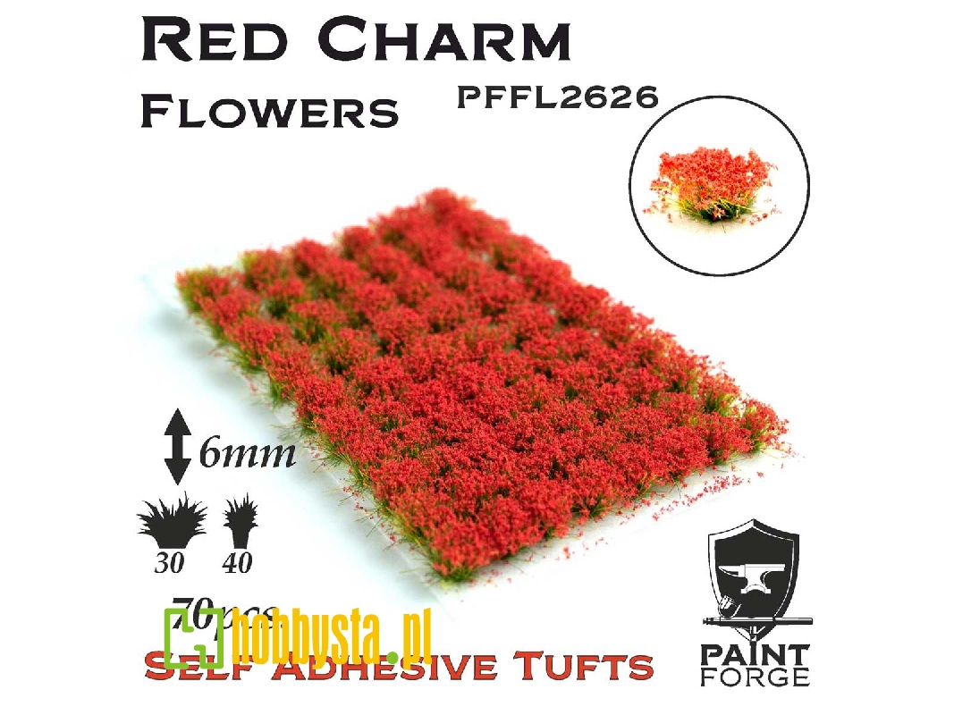 Red Charm Flowers 6mm - zdjęcie 1