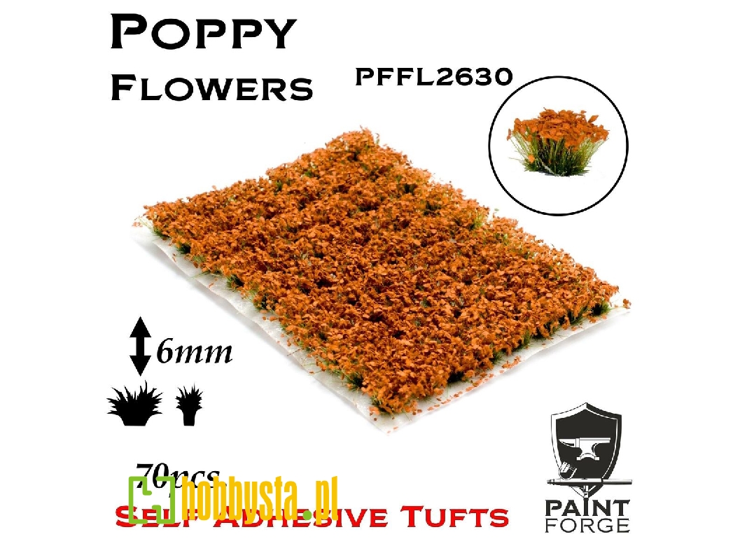 Poppy Flowers 6mm - zdjęcie 1 Poppy Flowers 6mm - zdjęcie 1