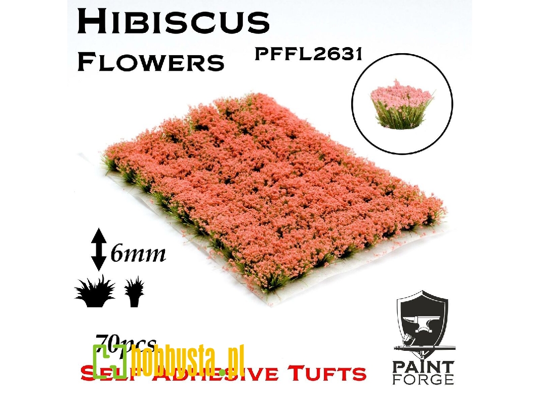 Hibiscus Flowers 6mm - zdjęcie 1 Hibiscus Flowers 6mm - zdjęcie 1